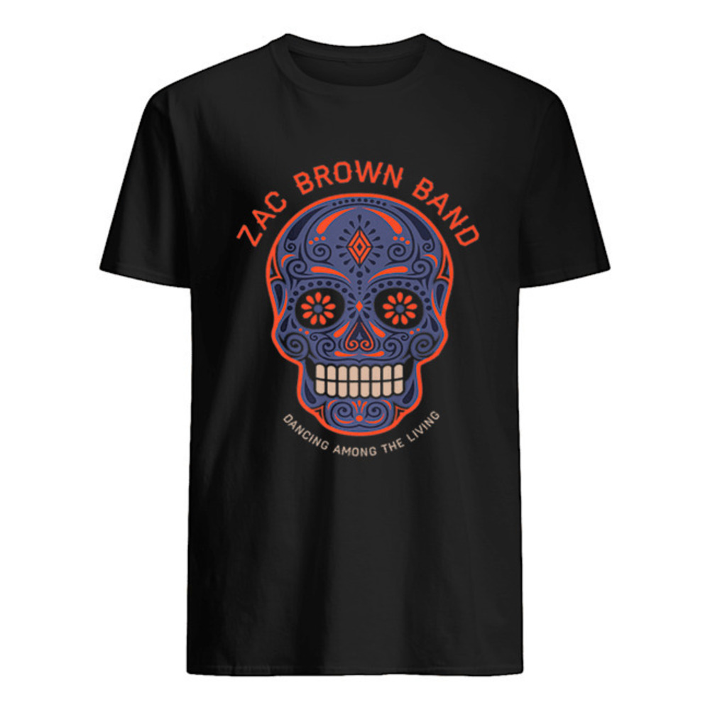 Zac Brown Band Sugar Skull Halloween Day Of The Dead Shirt